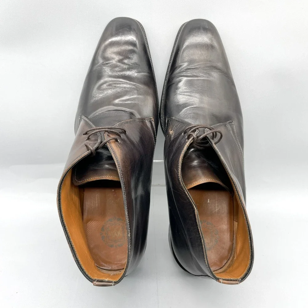 Mezlan Mens 13M Chukka Boots Brown Leather Dress Shoes Lace Up‎ Business